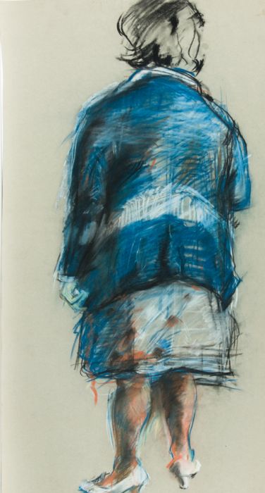 Brian Liddle - Contemporary Pastel, Study of a Woman from Behind