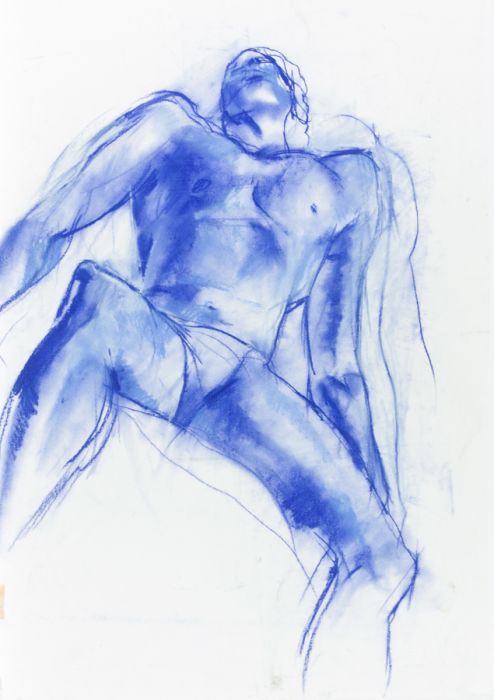 Brian Liddle - Contemporary Pastel, Study of a Male Nude