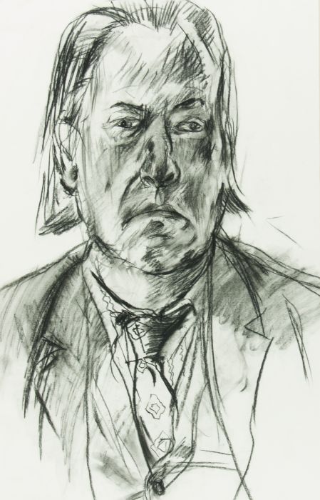 Brian Liddle - Contemporary Charcoal Drawing, Portrait of a Man