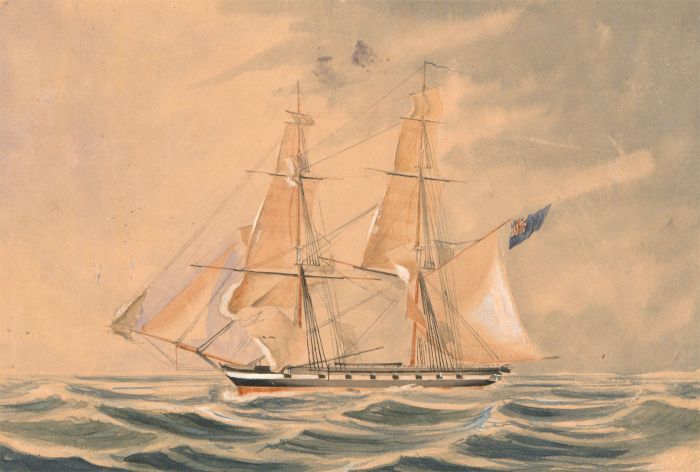 Late 19th Century Watercolour - H.M. Brig. Frolic