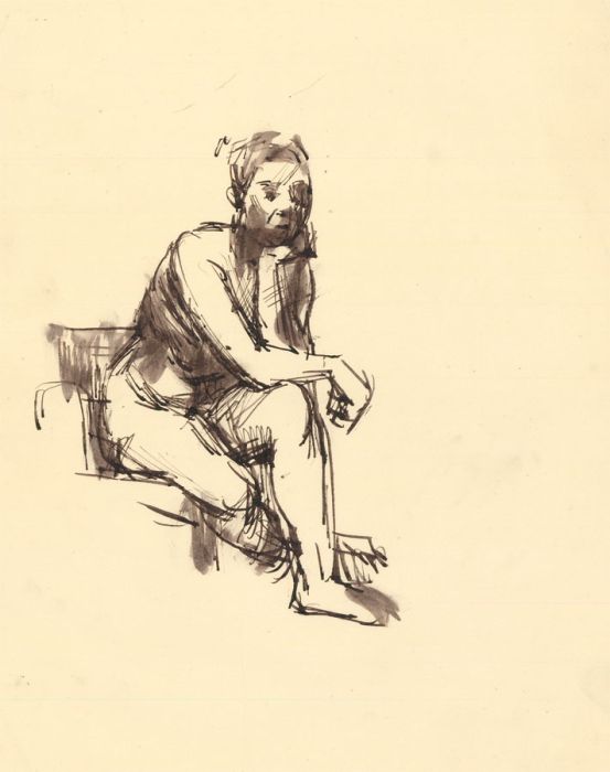 Peter Collins ARCA - Set of Twelve 1949 Pen and Ink Drawings, Nude Studies