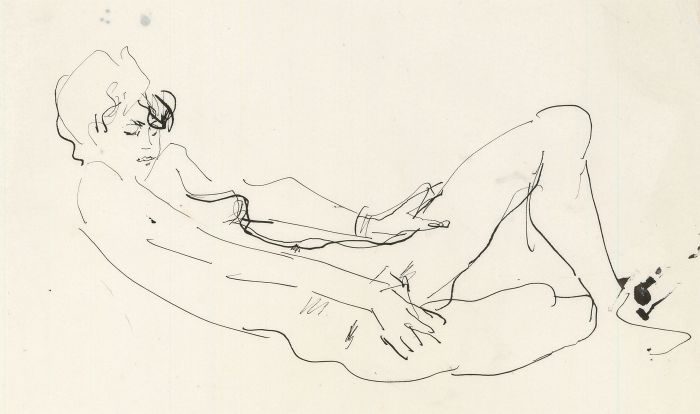 Peter Collins ARCA - Set of Twelve c.1970s Pen and Ink Drawings, Nude Studies II