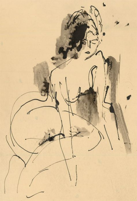 Peter Collins ARCA - Set of Twelve c.1970 Pen and Ink Drawings, Body Forms II