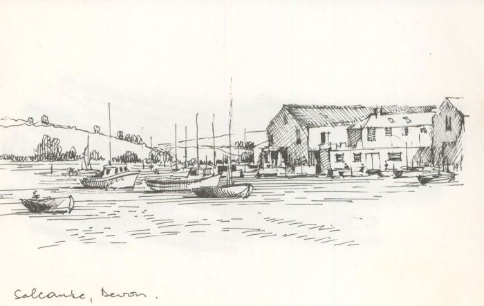 Robert Shuck - Four Contemporary Pen and Ink Drawings, Coastal Views