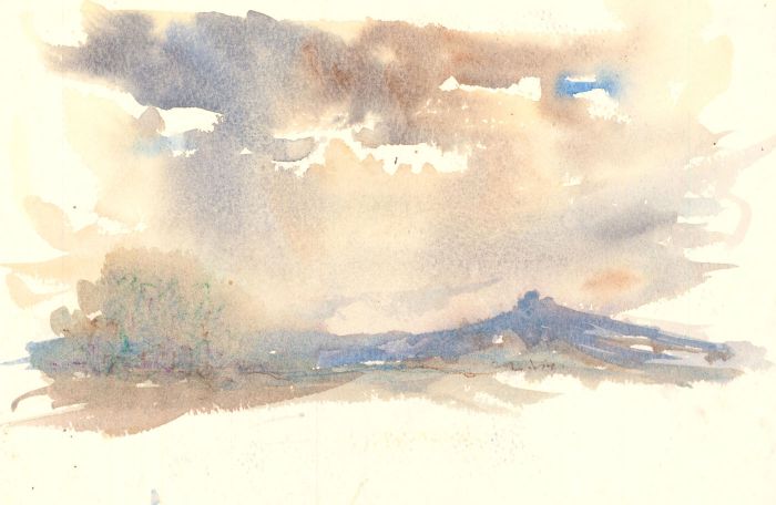 Robert Shuck - Three Contemporary India Inks, Cloud Studies