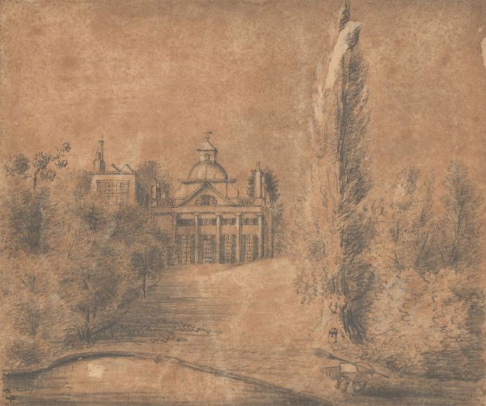 F.R. - 1836 Graphite Drawing, The Manor House