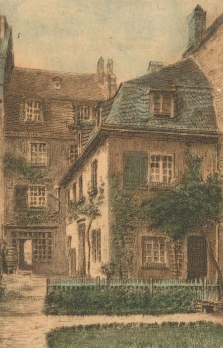 J. Hume - Early 20th Century Etching, The House of Beethoven