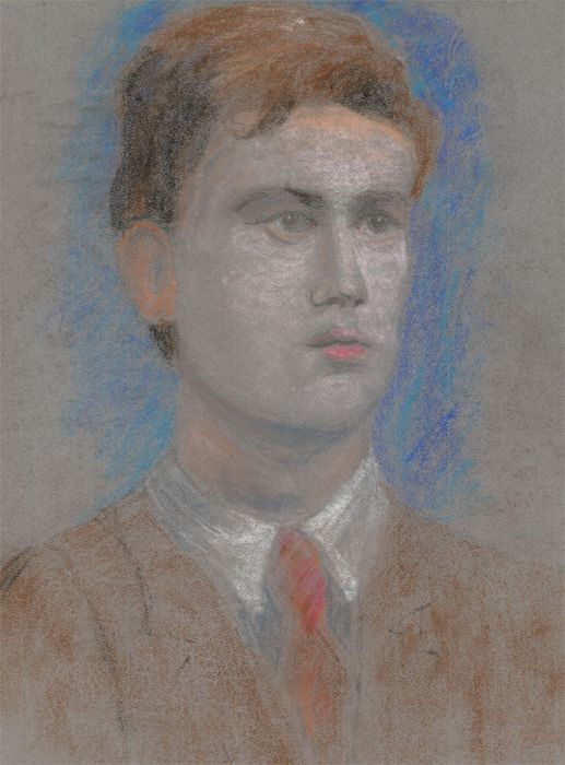 E.W. Parsonage - 1951 Pastel, Portrait of a Young Man