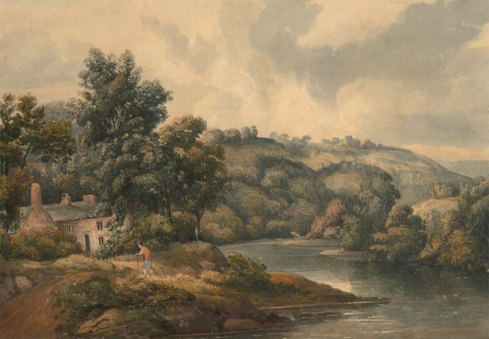 English School 19th Century Watercolour - View on the River Dee