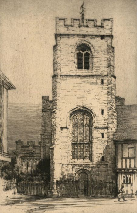 Mortimer Luddington Menpes (1855-1938) - Guild Chapel, Stratford on Avon