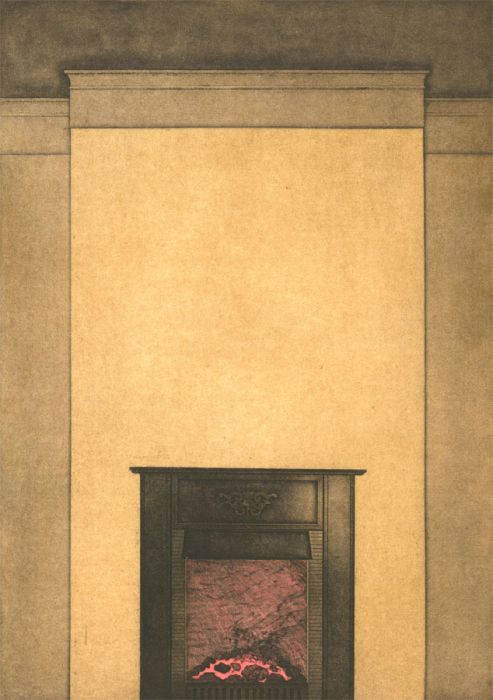 Terence Millington (b.1943) - Limited Edition 1972 Etching, Fireplace