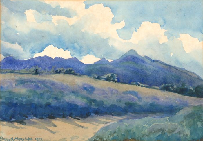 Elizabeth Mary Watt (1886-1954) - Signed 1922 Watercolour, The Blue Mountains