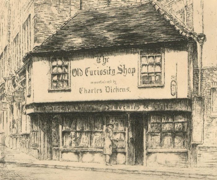 Edward J. Cherry F.R.S.A - Early 20th Century Etching, The Old Curiosity Shop