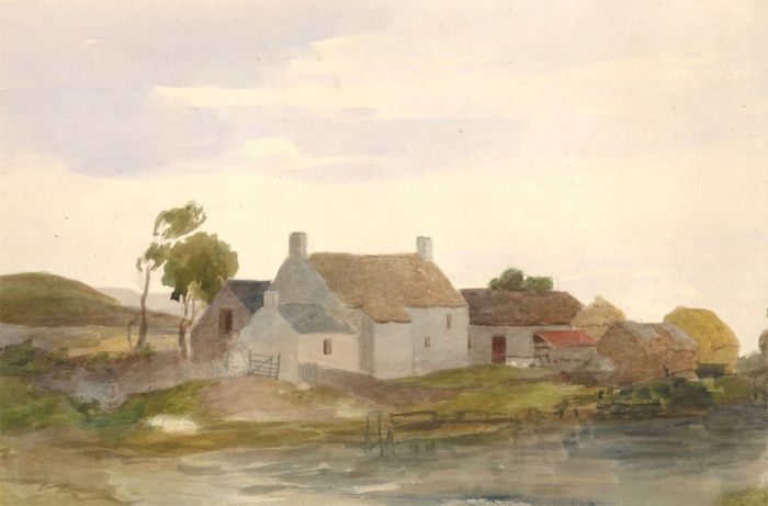 Attrib. Allan Duncan - 19th Century Watercolour, Landscape with Farm 