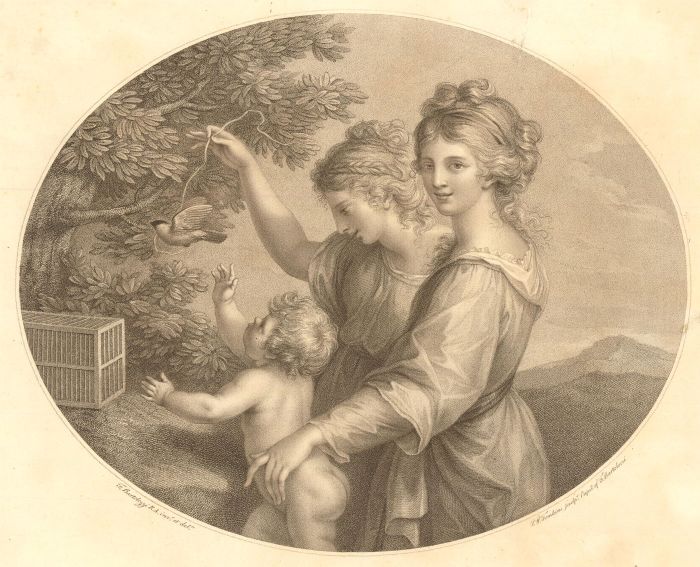 Peltro William Tomkins (1760-1840) - Engraving, Affection and Innocence