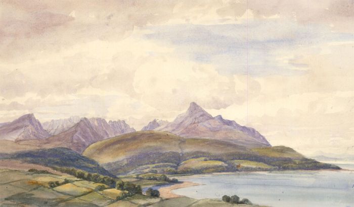 Mary Hobhouse - 1858 Watercolour, Isle of Arran, Scotland