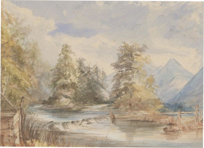 Margaret (Daisy) George - Mid 19th Century Watercolour, River Landscape