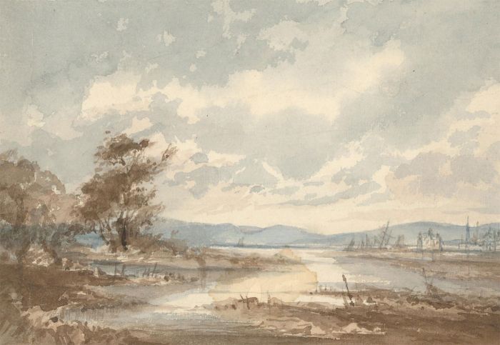 Margaret (Daisy) George - Mid 19th Century Watercolour, Estuary Landscape