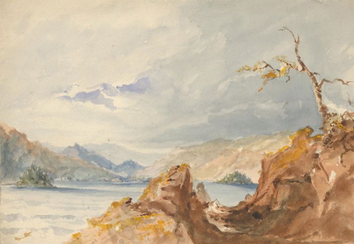 Margaret (Daisy) George - Mid 19th Century Watercolour, Lake Landscape