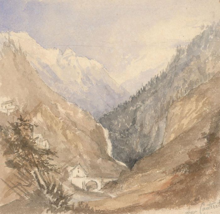 Margaret (Daisy) George - Mid 19th Century Watercolour, Mountainous Landscape