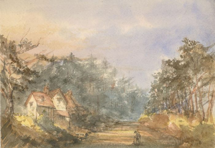Margaret (Daisy) George - Mid 19th Century Watercolour, Path in a Landscape