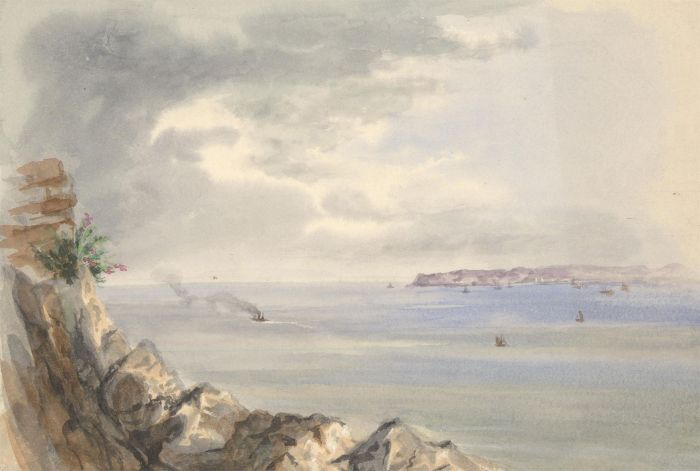 Margaret (Daisy) George - 19th Century Watercolour, Boats in a Coastal Landscape