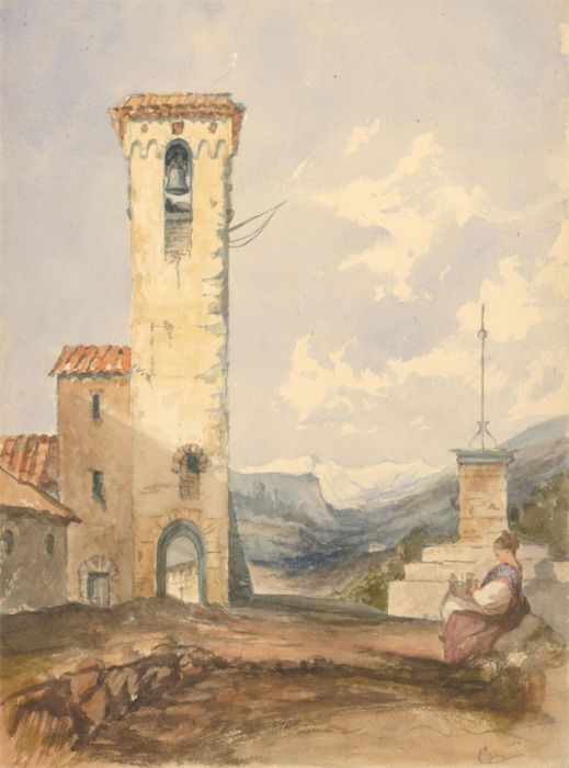 Margaret (Daisy) George - Mid 19th Century Watercolour, Continental Scene