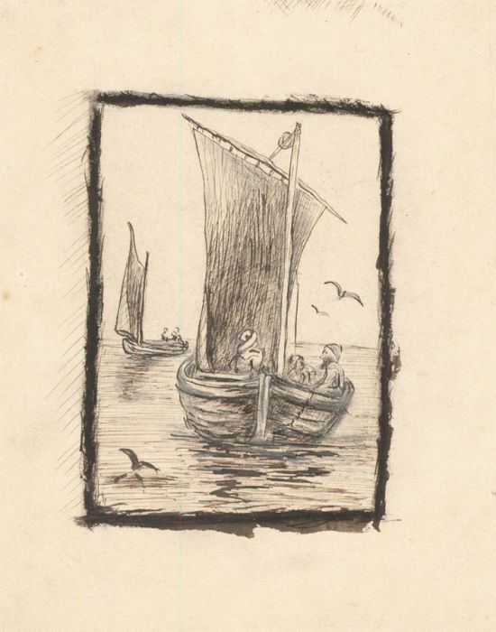 Margaret (Daisy) George - Set of Three Mid 19th Century Watercolours, Fishermen