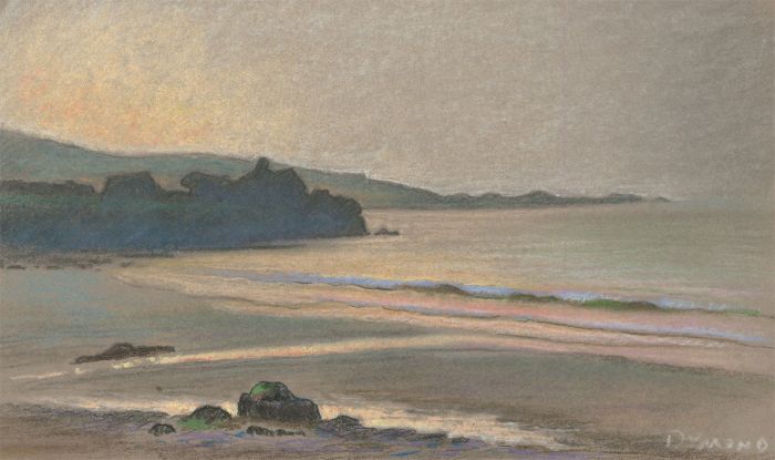 Fred Dymond - Mid 20th Century Pastel, Cornish Coastal Landscape