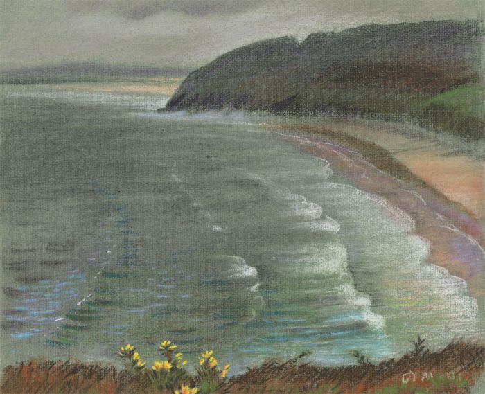 Fred Dymond - Mid 20th Century Pastel, Cornish Coastal Landscape
