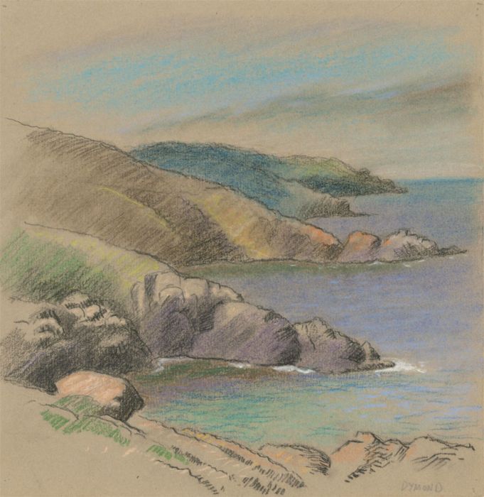Fred Dymond - Mid 20th Century Pastel, Coastal Landscape