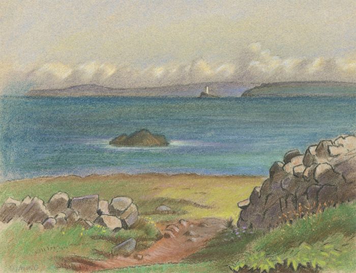 Fred Dymond - Mid 20th Century Pastel, Coastal Landscape