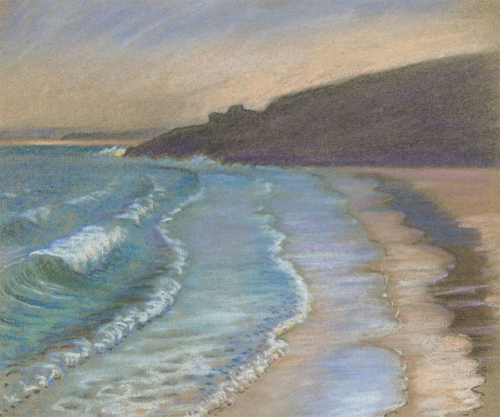 Fred Dymond - Double Sided Mid 20th Century Pastel, Rocky Coastal Landscape