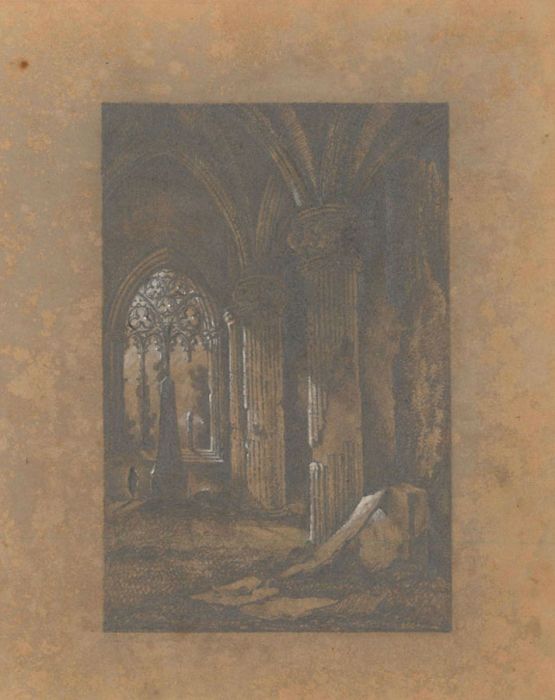 English School 19th Century Graphite Drawing - Sweetheart Abbey, Galloway