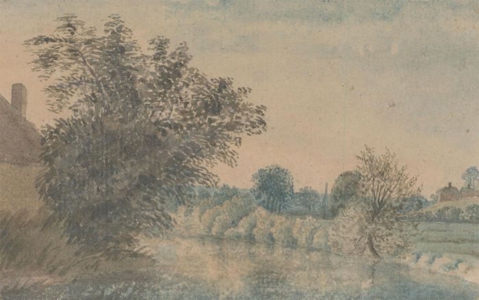 David Charles Read (1790-1851) - 19th Century Watercolour, River Landscape
