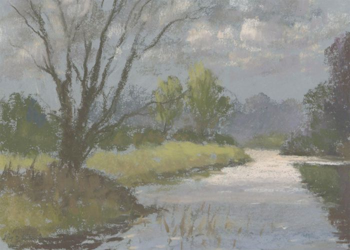 Attributed Thomas Edward Francis (1899-1939) - Pastel, River Sunlight