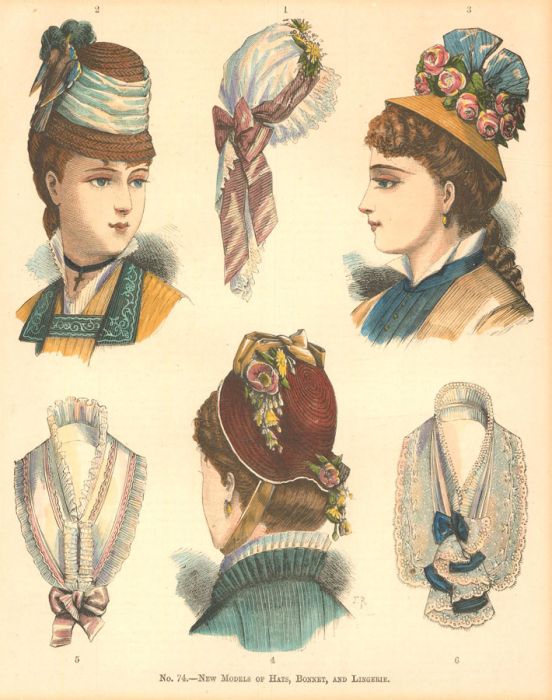 Late 19th Century Woodblock - Victorian Fashion Illustration