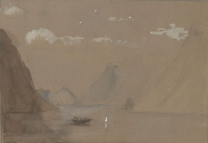 Frances Watt - Mid 20th Century Watercolour, Mountain Lake Scene