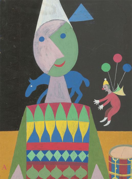Frank Humphrey Allen (1896-1977) - 20th Century Gouache, Circus with Clowns