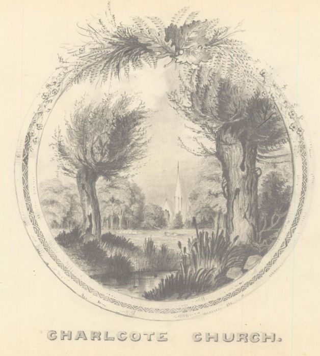 1860 Graphite Drawing - Charlecote Church