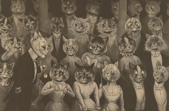Louis Wain (1860-1939) - A Pair of 20th Century Prints, Cats