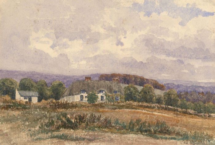 Eliza Westlake - 1861 Watercolour, Cottage at Otterbourne, Hampshire