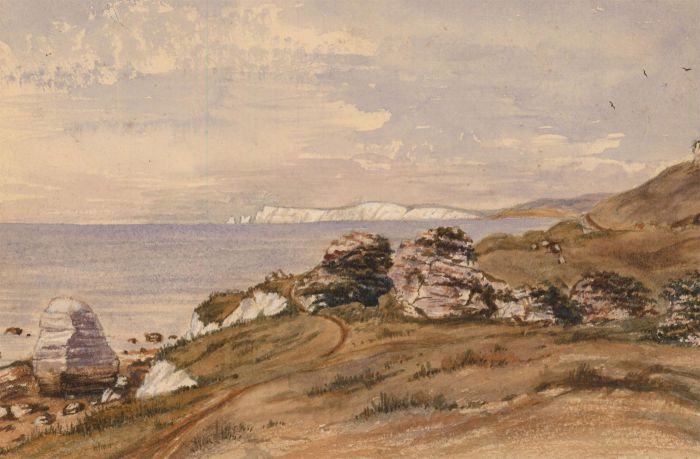Eliza Westlake - 1855 Watercolour, Isle of Wight