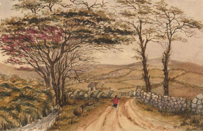 Eliza Westlake - 1855 Watercolour, Woodland Landscape at Niton, Isle of Wight
