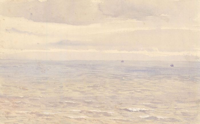 Eliza Westlake - Mid 19th Century Watercolour, Seascape ay Niton, Isle of Wight