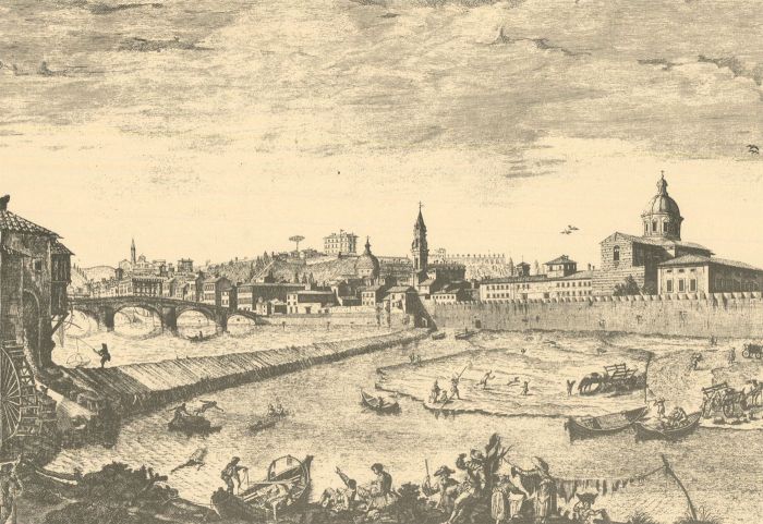 Pietro Antonio Pazzi After Giuseppe Zocchi   - Lithograph, View of Florence
