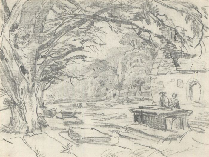 20th Century Graphite Drawing - Collection of Graphite and Pen Sketches