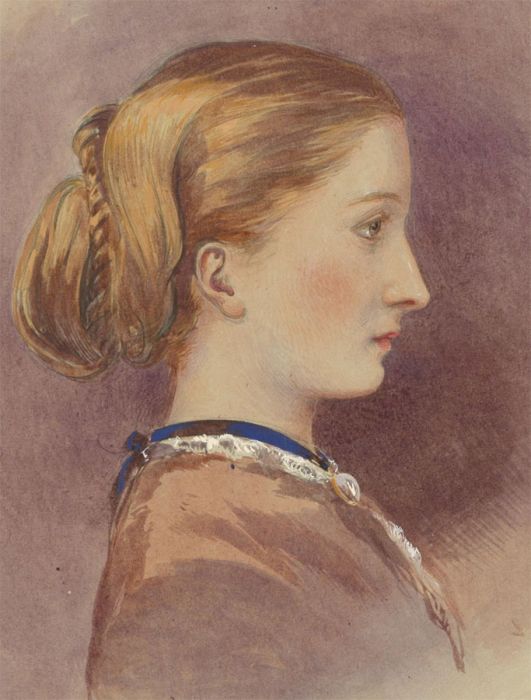 19th Century Watercolour - Portrait of Lady Granville