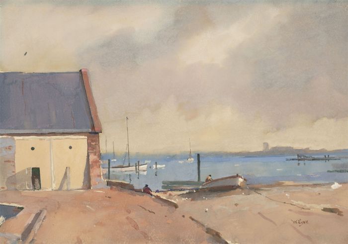 William Eyre (1891-1979) - Signed Watercolour, Yarmouth, Isle of Wight