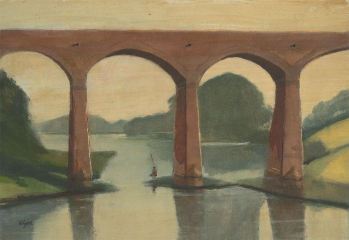 William Eyre (1891-1979) - Signed Watercolour, The Viaduct, Glenluce